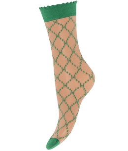 Logo Sock 25 denier Nude Green